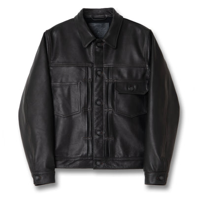 Studio D'Artisan Steer Oil Type II Leather Jacket - Okayama Denim