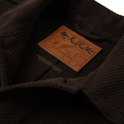 [Pre-Order] Studio D'Artisan "Amami Dorozome" Sashiko Coverall (Dark Brown)
