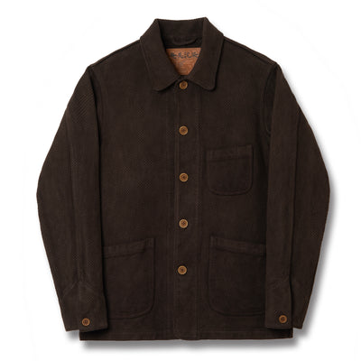 [Pre-Order] Studio D'Artisan "Amami Dorozome" Sashiko Coverall (Dark Brown)