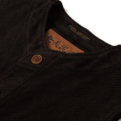 [Pre-Order] Studio D'Artisan "Amami Dorozome" Sashiko Vest (Dark Brown)
