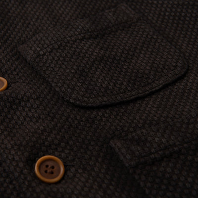 [Pre-Order] Studio D'Artisan "Amami Dorozome" Sashiko Vest (Dark Brown)
