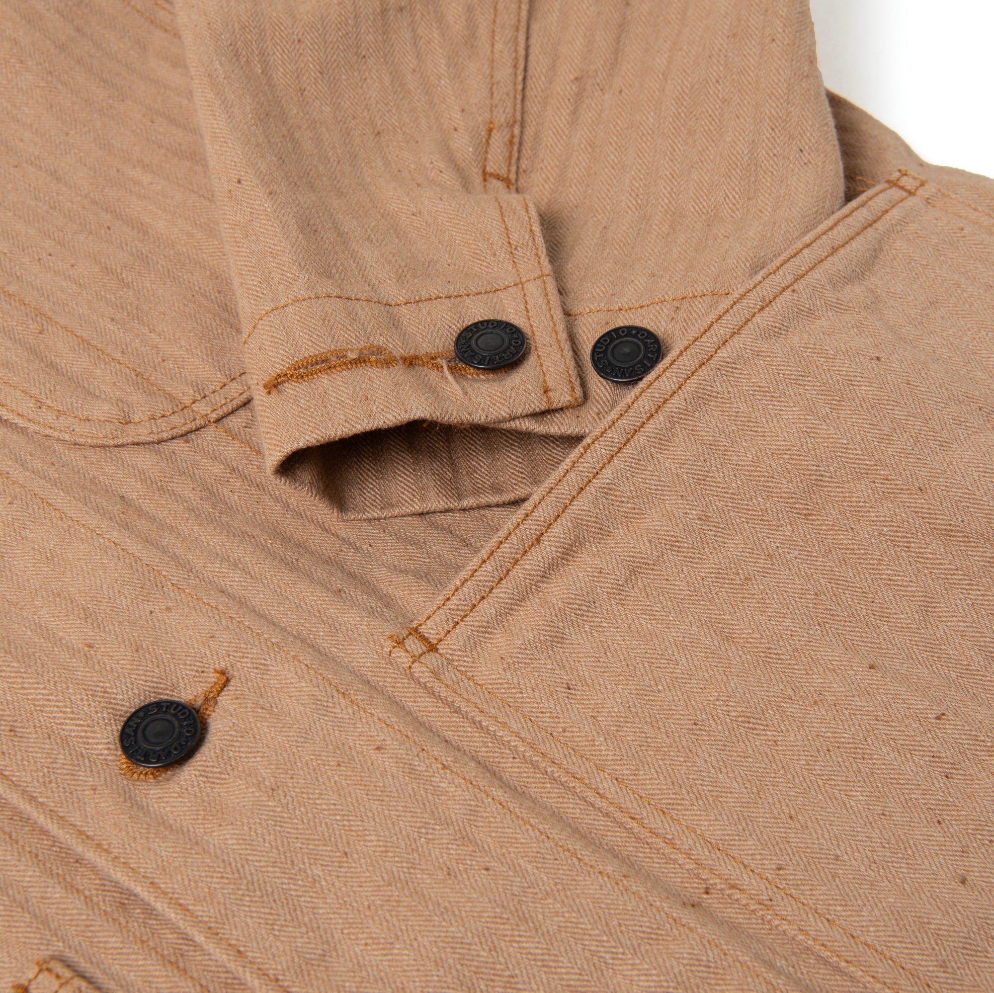 Studio D'Artisan "Fox Cotton" Herringbone Coverall - Okayama Denim