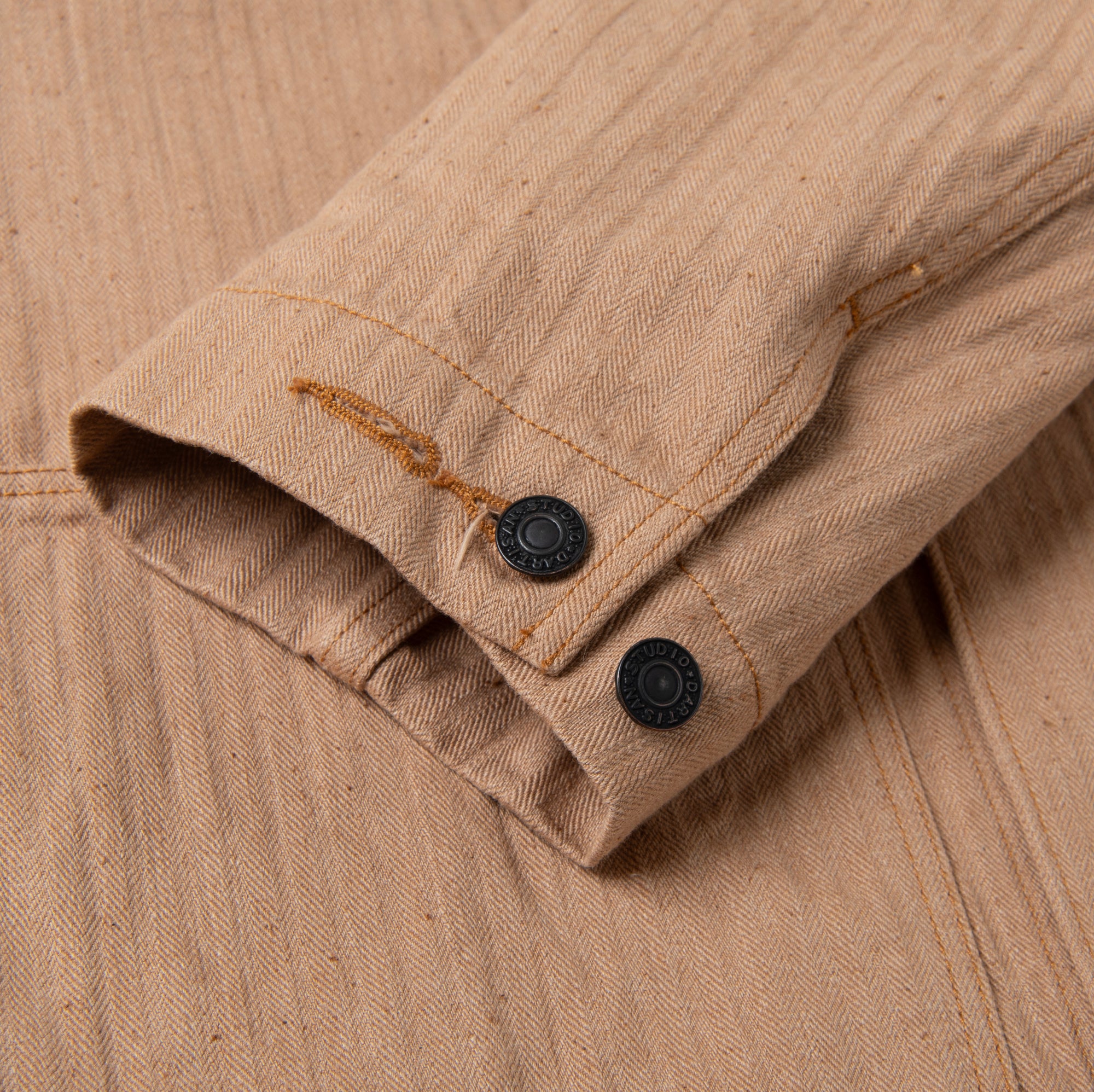 Studio D'Artisan "Fox Cotton" Herringbone Coverall - Okayama Denim