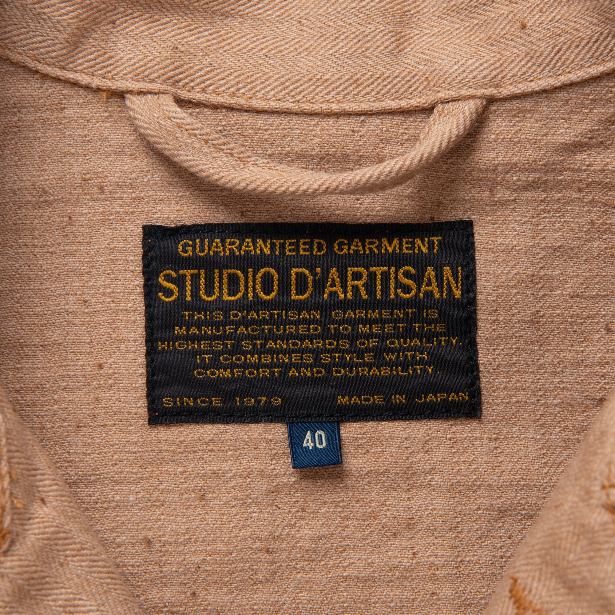 Studio D'Artisan "Fox Cotton" Herringbone Coverall - Okayama Denim
