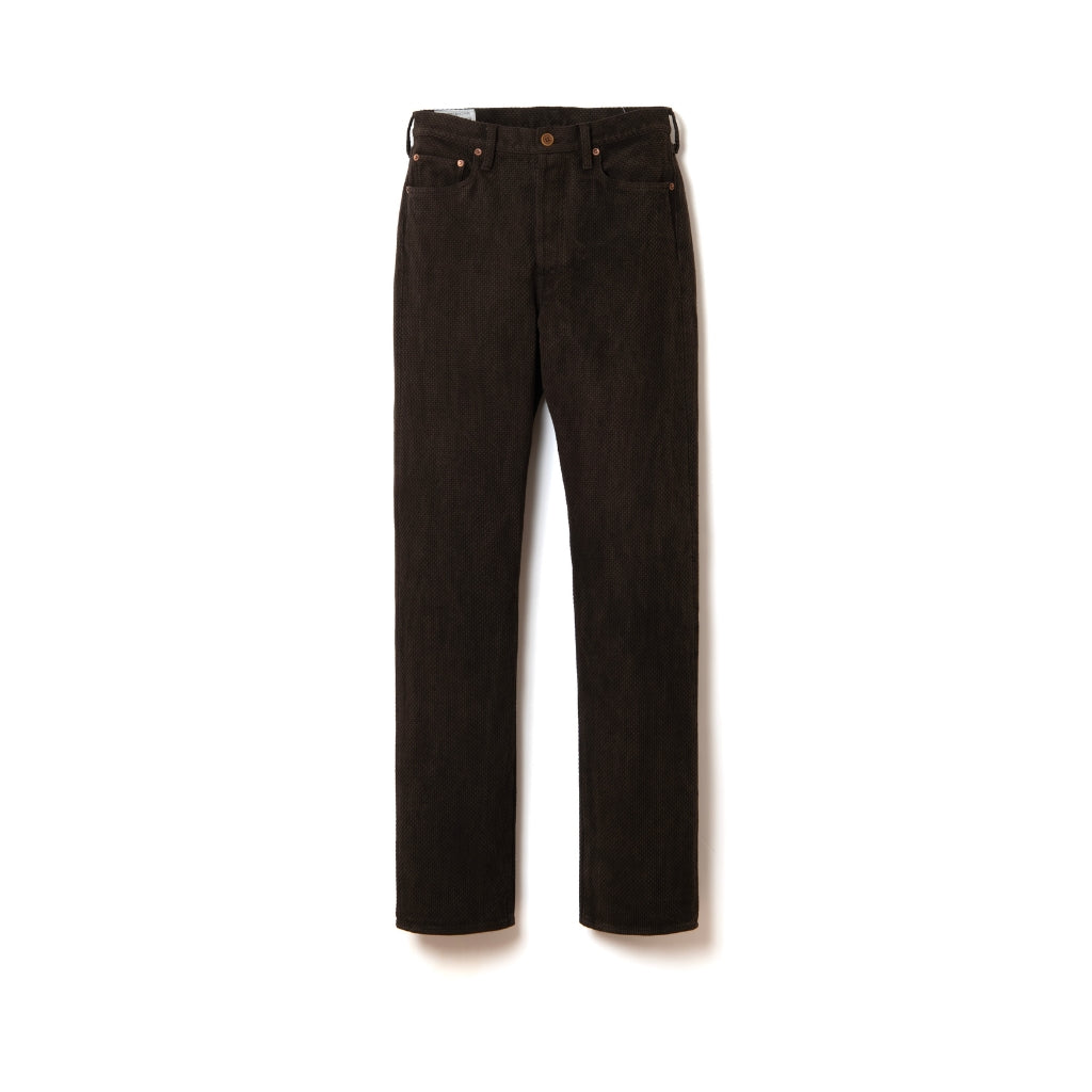 Studio D'Artisan "Amami Dorozome" Sashiko Pants (Dark Brown)