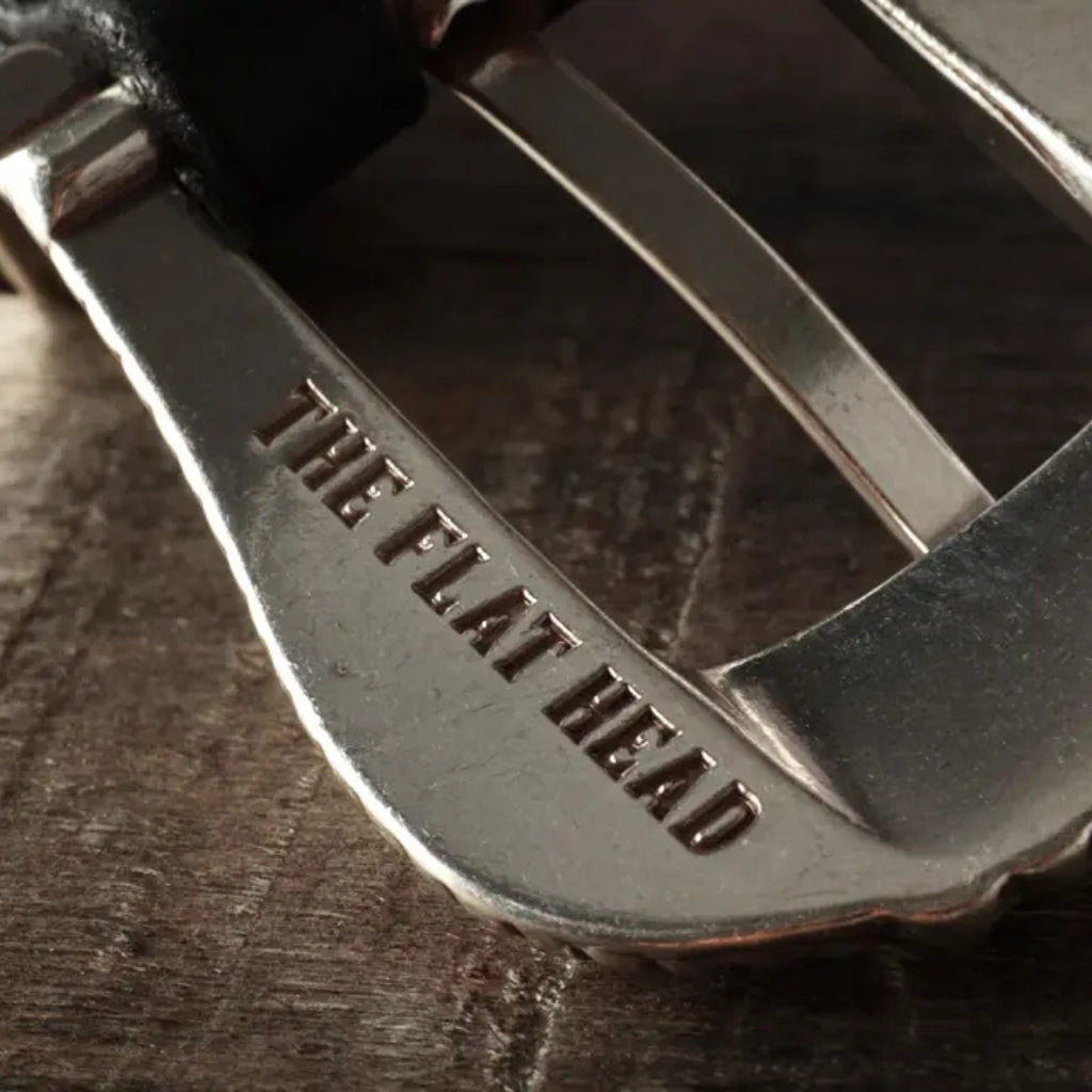 The Flat Head Chromexcel Western Belt (Brown)