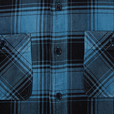 [Pre-Order] Studio D'Artisan "Awa-Ai" Natural Indigo Heavyweight Check Flannel Shirt