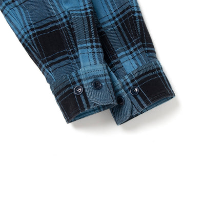 Studio D'Artisan "Awa-Ai" Natural Indigo Heavyweight Check Flannel Shirt