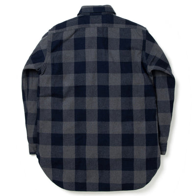 Studio D'Artisan Heavyweight Check Flannel Shirt (Gray)