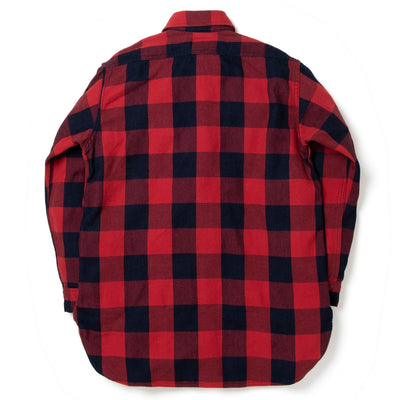 Studio D'Artisan Heavyweight Check Flannel Shirt (Red)