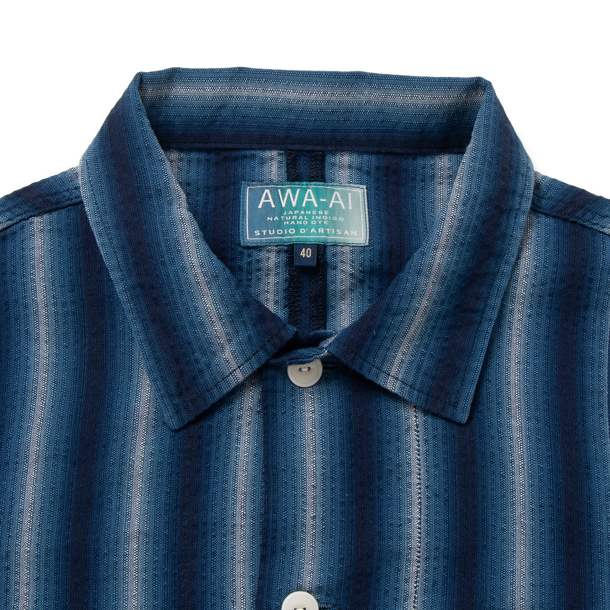STUDIO D’ARTISAN 阿波しじら織り長袖シャツ 阿波藍 AWA-AI Studio D'Artisan 