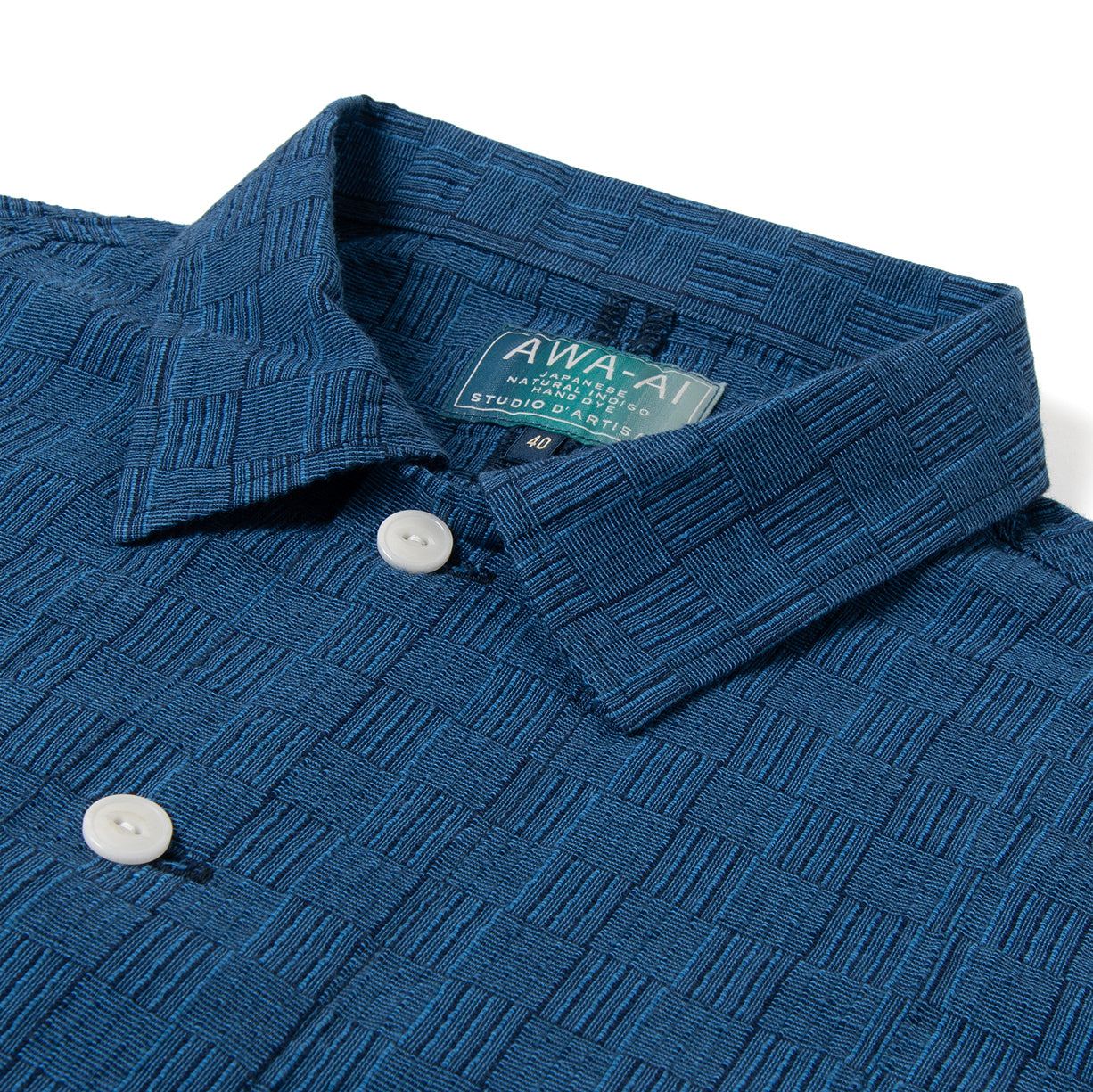 STUDIO D’ARTISAN 阿波しじら織り長袖シャツ 阿波藍 AWA-AI Studio D'Artisan 