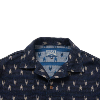 Studio D'Artisan Indigo "Arrow Kasuri" Sashiko Shirt