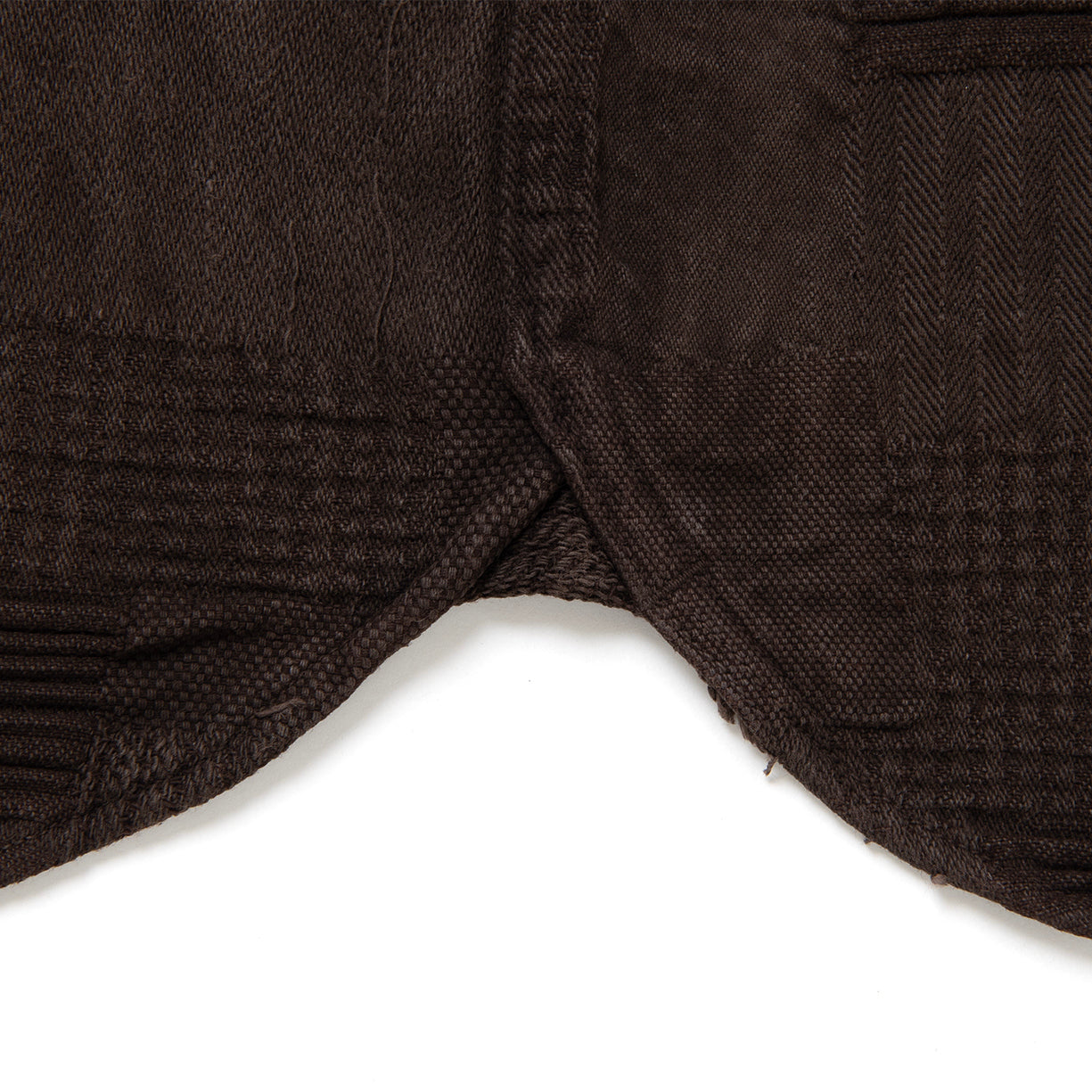 Studio D'Artisan "Amami Dorozome" Boro Jacquard Shirt (Dark Brown)