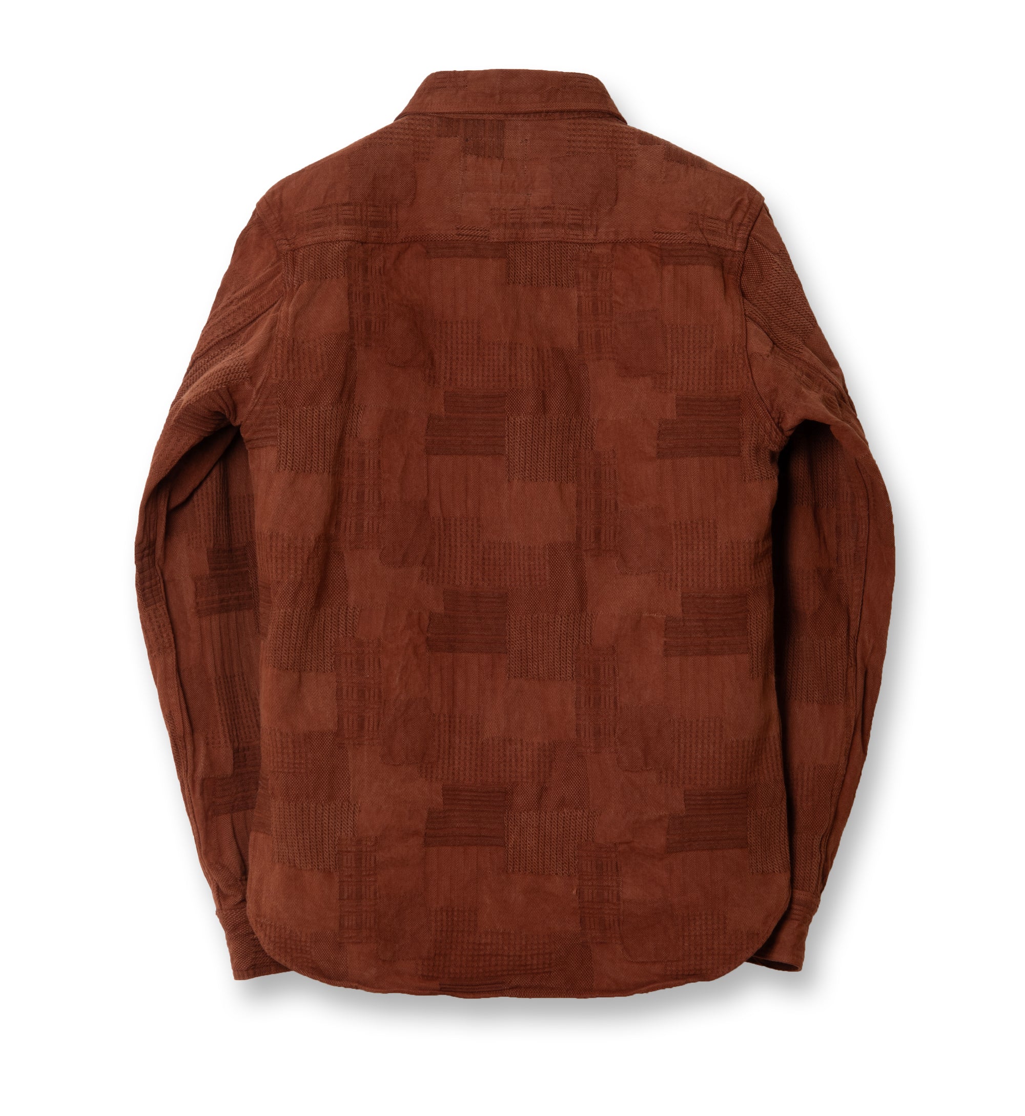 Studio D'Artisan "Amami Dorozome" Boro Jacquard Shirt (Brown)