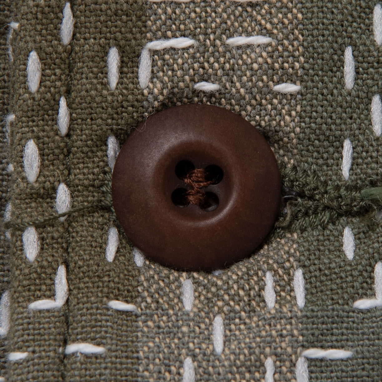 Studio D'Artisan "Noragi Army Sashiko" Work Shirt