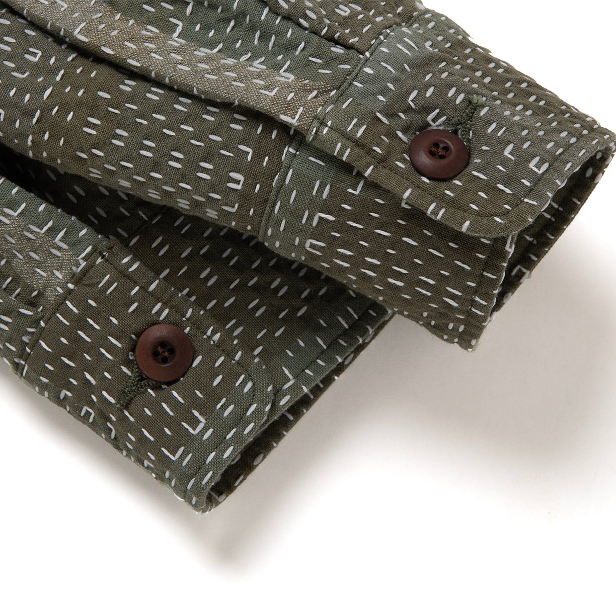 Studio D'Artisan "Noragi Army Sashiko" Work Shirt