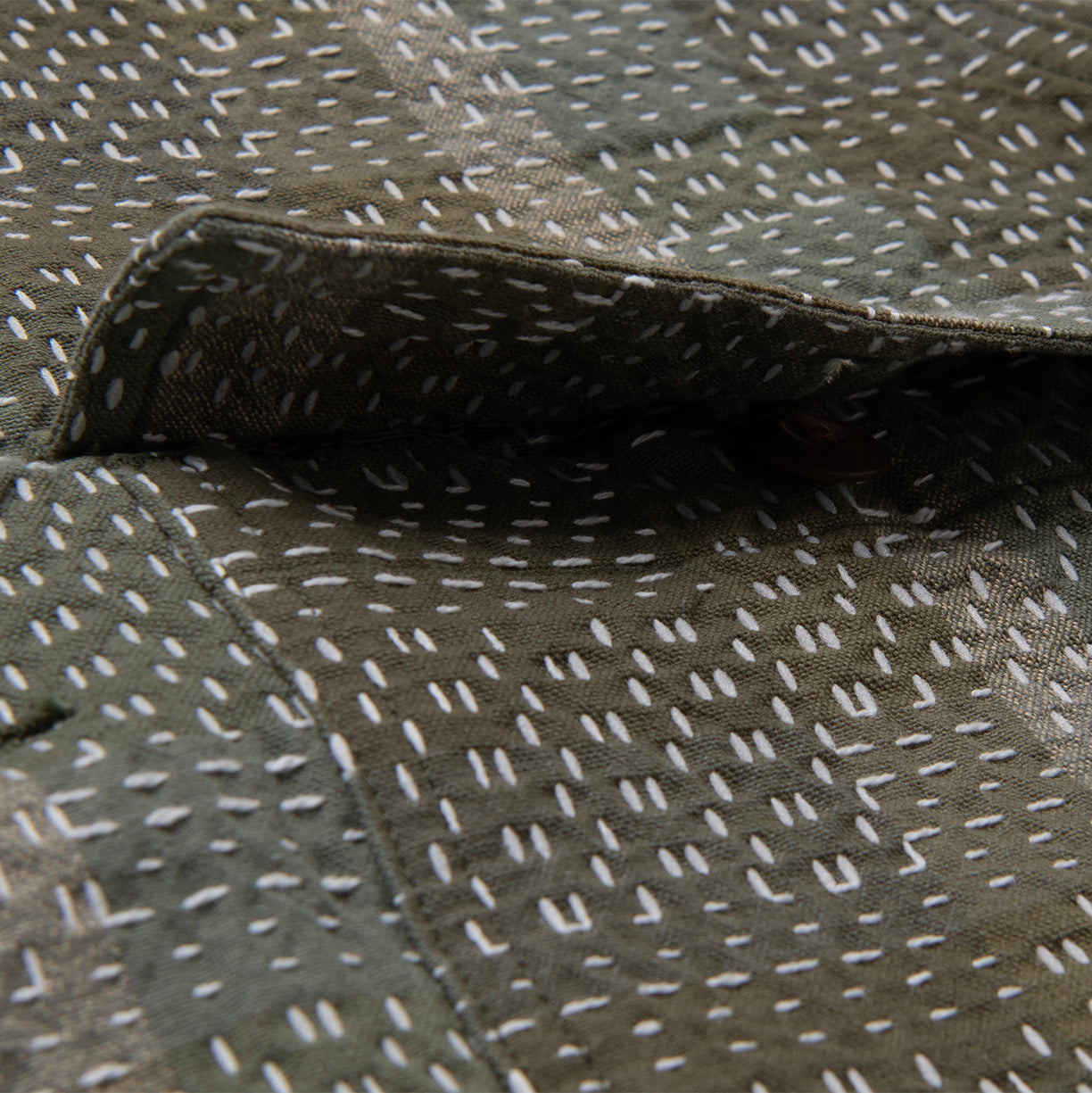 Studio D'Artisan "Noragi Army Sashiko" Work Shirt