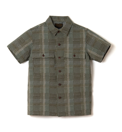 Studio D'Artisan "Noragi Army Sashiko" S/S Work Shirt