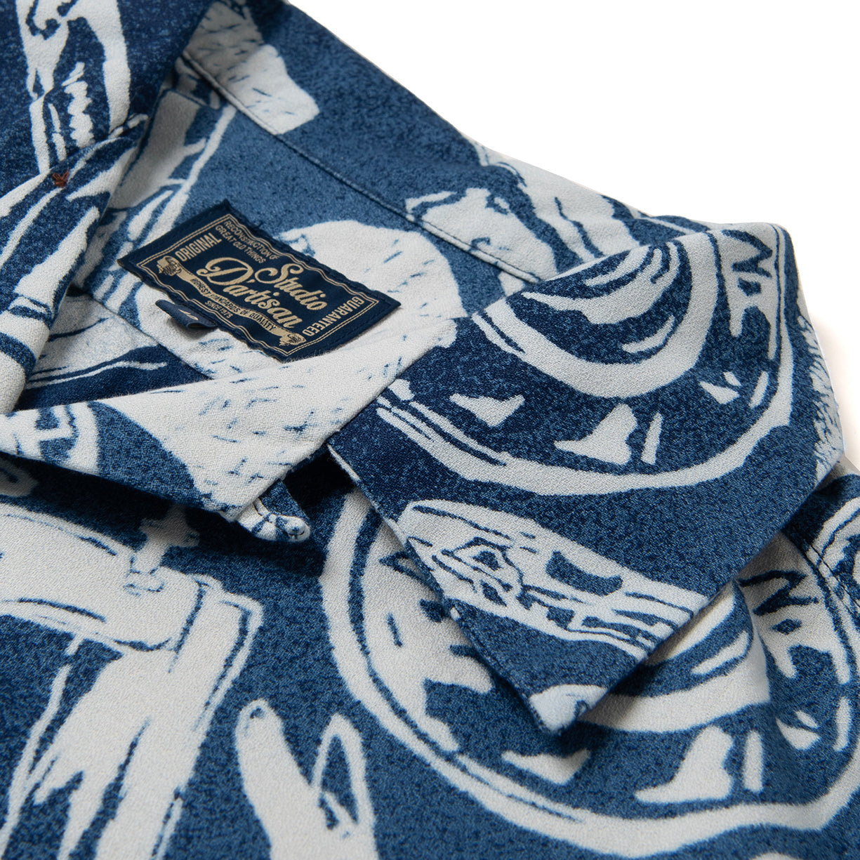 Studio D'Artisan Indigo Bassen Aloha Shirt