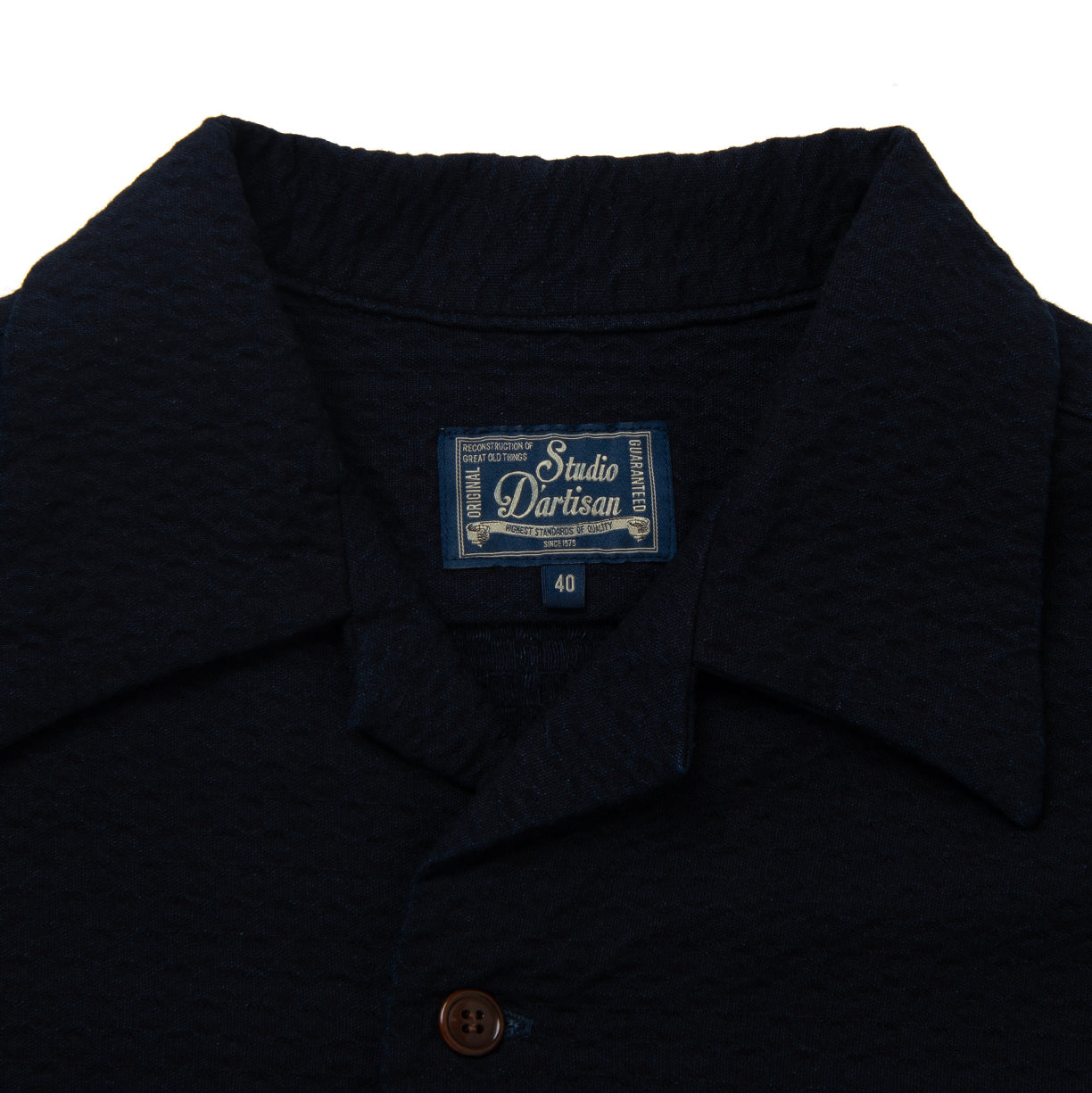 Studio D'Artisan Indigo Dobby S/S Shirt