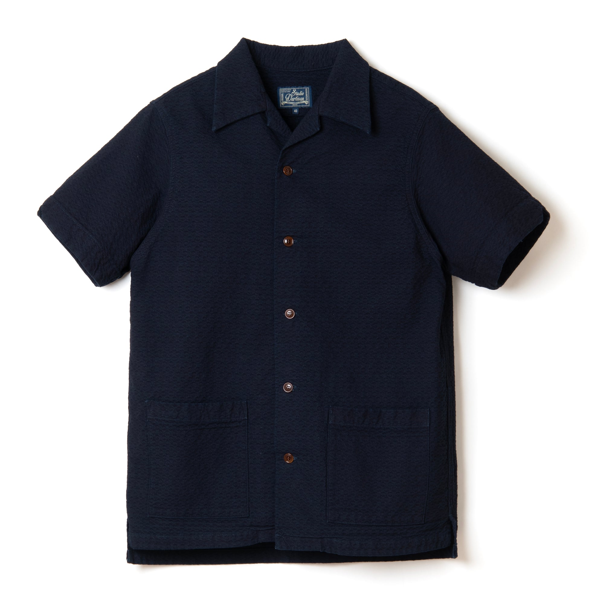 Studio D'Artisan Indigo Dobby S/S Shirt