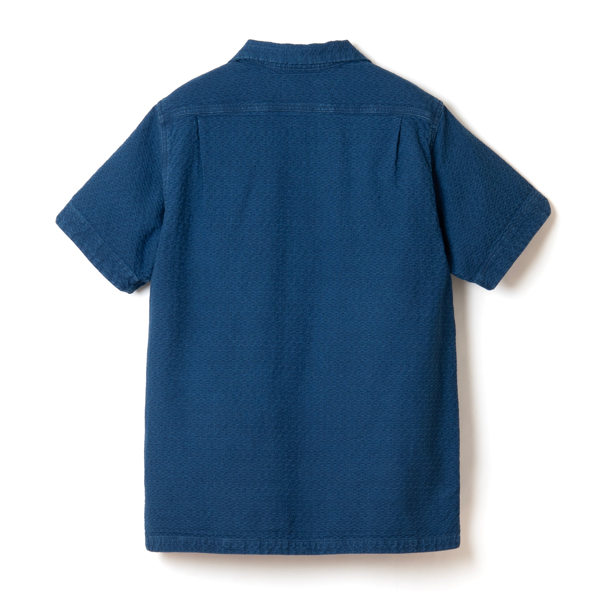 Studio D'Artisan Distressed Indigo Dobby S/S Shirt