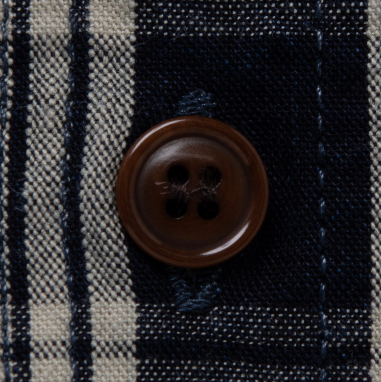 Studio D'Artisan Indigo Check S/S Shirt