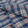 Studio D'Artisan No.8 Heavyweight Check Flannel Shirt (Blue)