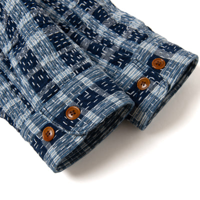 [Pre-Order] Studio D'Artisan "Indigo Noragi Sashiko" L/S Work Shirt