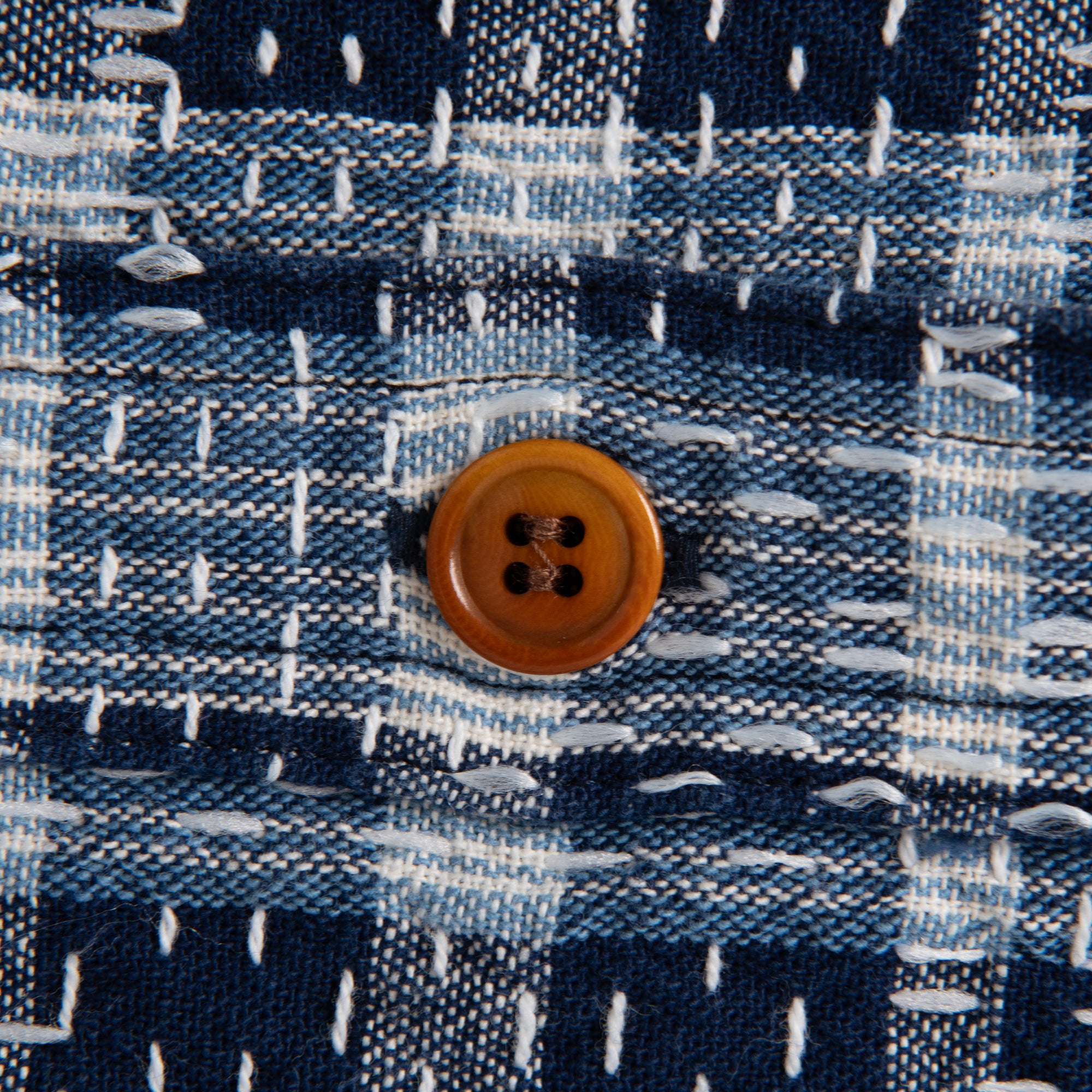 Studio D'Artisan "Indigo Noragi Sashiko" L/S Work Shirt - Okayama Denim