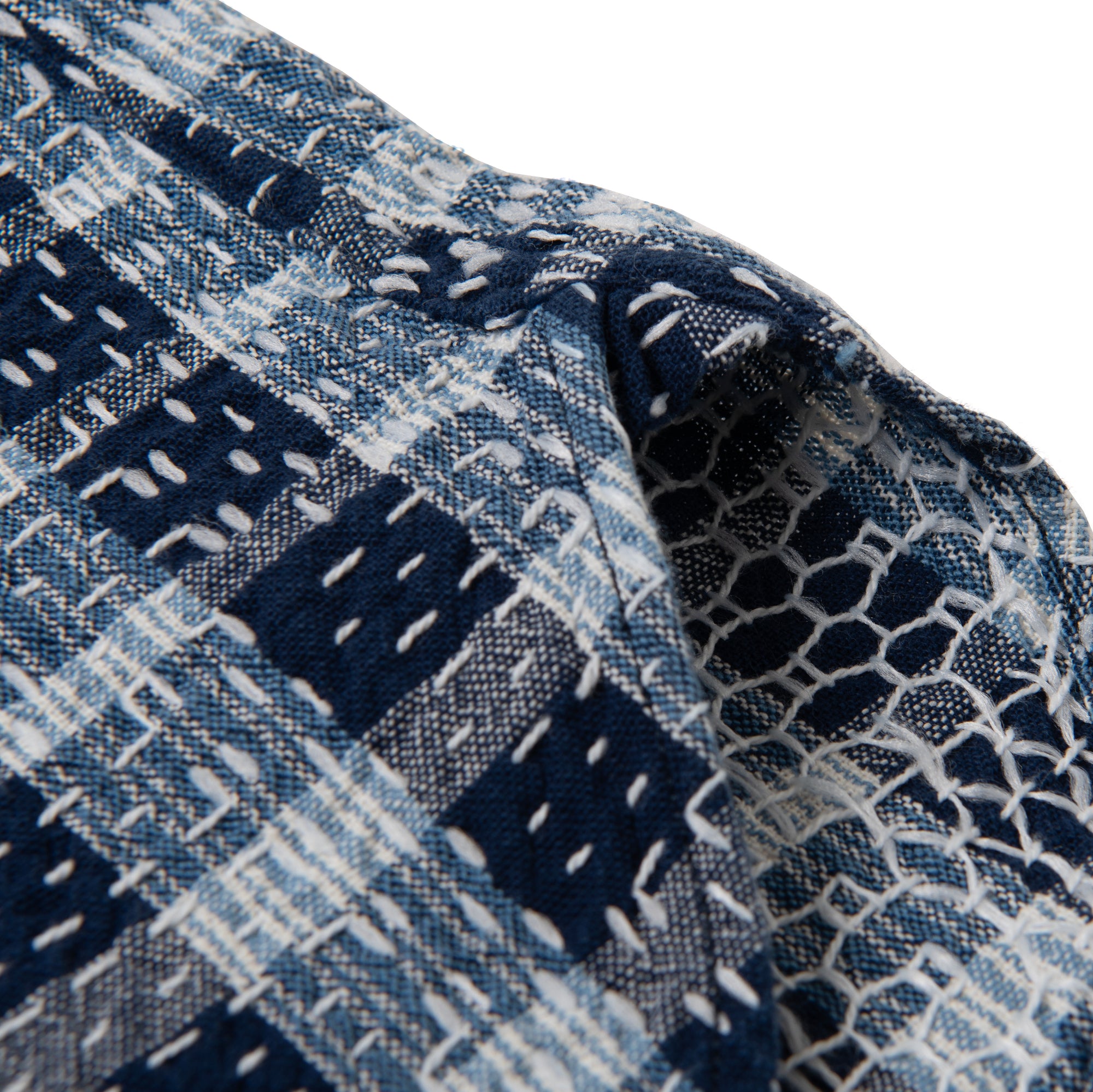 Studio D'Artisan "Indigo Noragi Sashiko" L/S Work Shirt - Okayama Denim