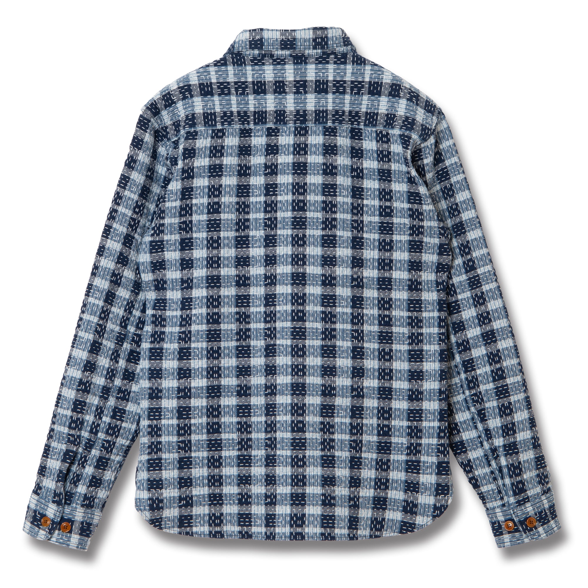 Studio D'Artisan "Indigo Noragi Sashiko" L/S Work Shirt - Okayama Denim
