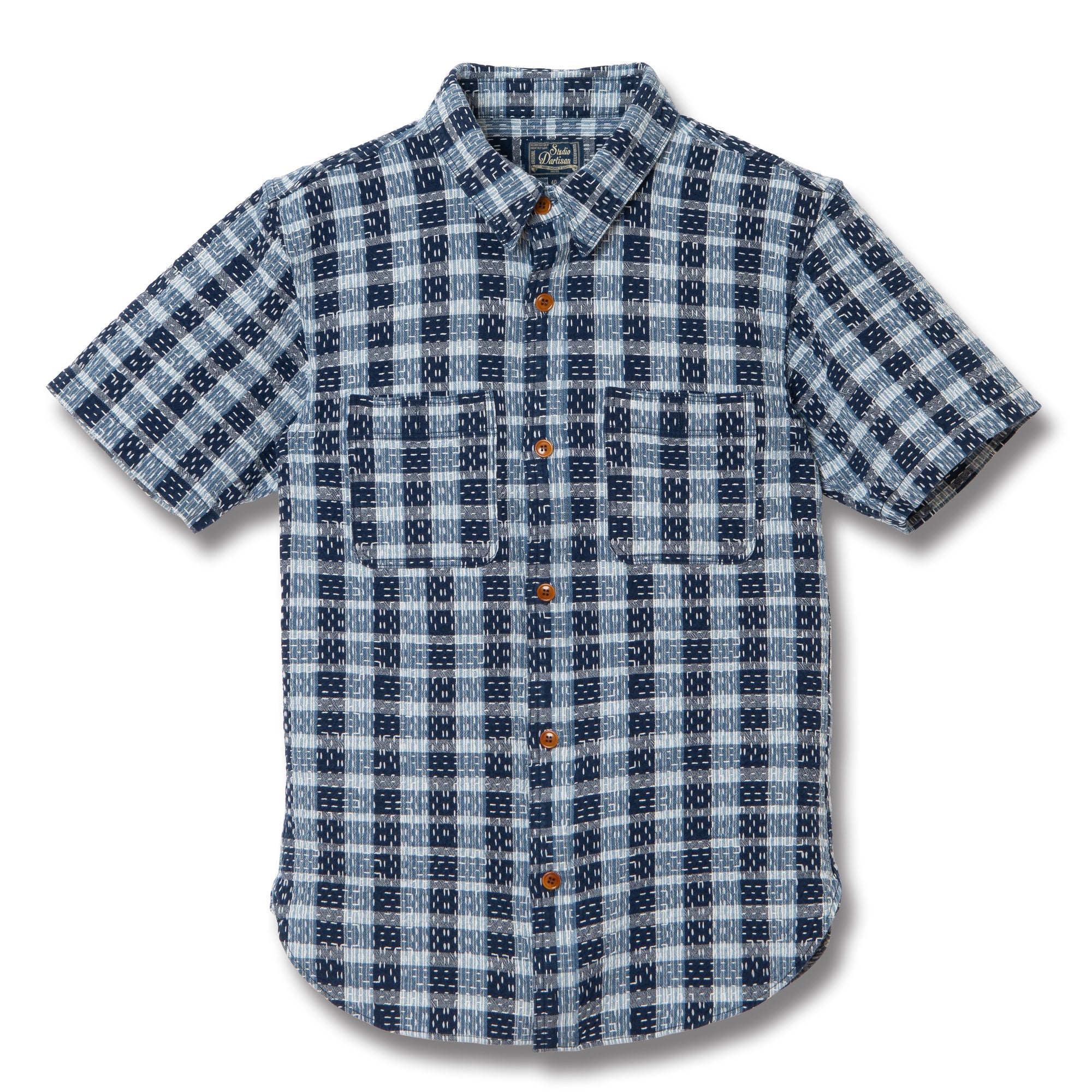 Studio D'Artisan "Indigo Noragi Sashiko" S/S Work Shirt