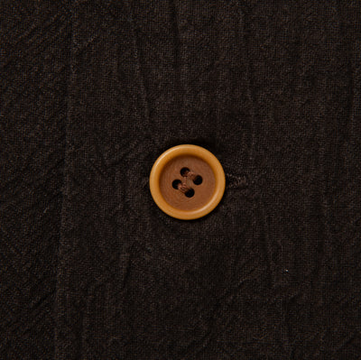 [Pre-Order] Studio D'Artisan "Amami Dorozome" Sashiko Aloha Shirt (Dark Brown)