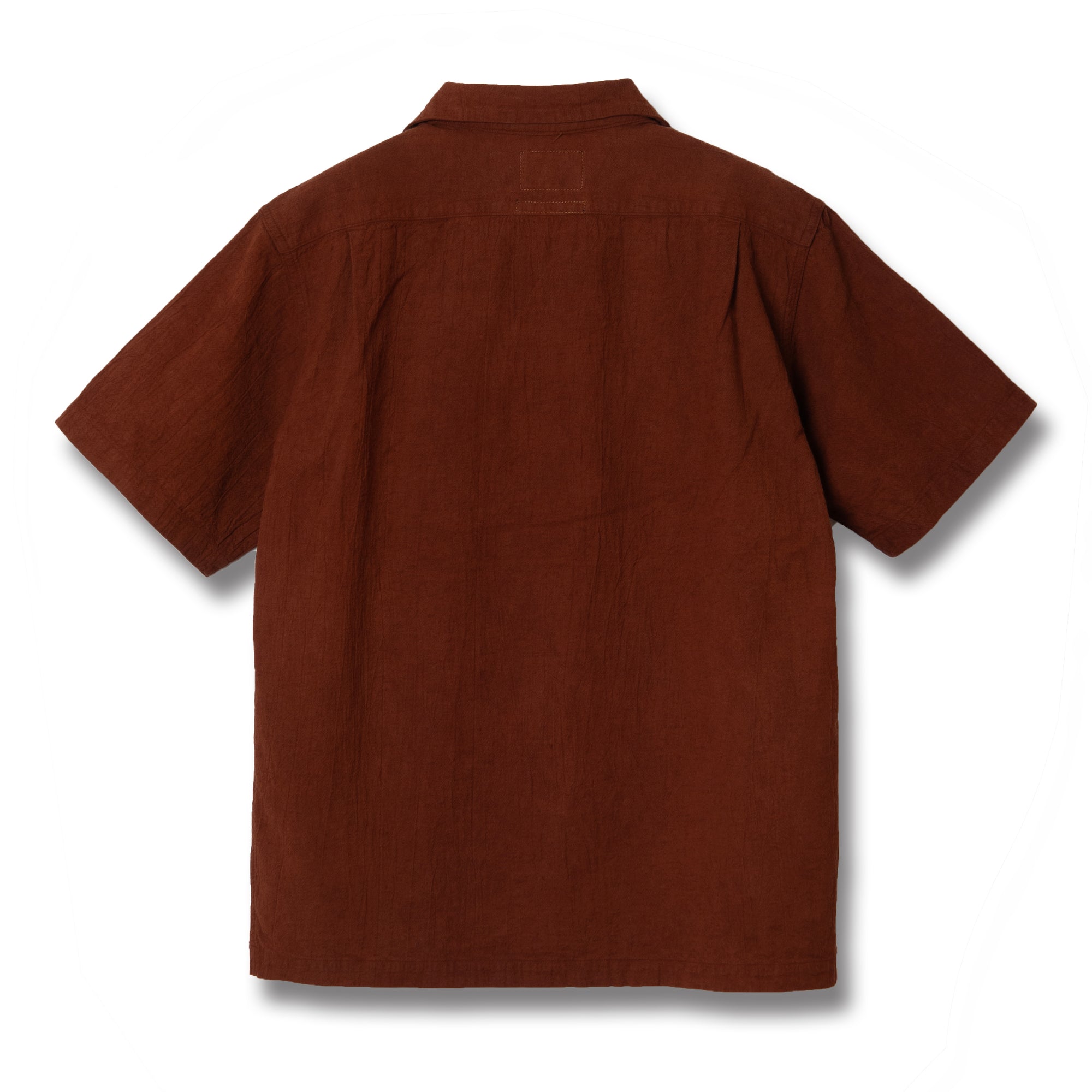 Studio D'Artisan "Amami Dorozome" Sashiko Aloha Shirt (Brown) - Okayama Denim