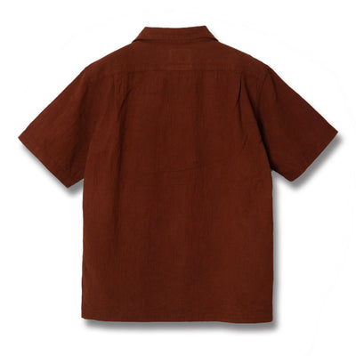 [Pre-Order] Studio D'Artisan "Amami Dorozome" Sashiko Aloha Shirt (Brown)