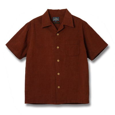 [Pre-Order] Studio D'Artisan "Amami Dorozome" Sashiko Aloha Shirt (Brown)
