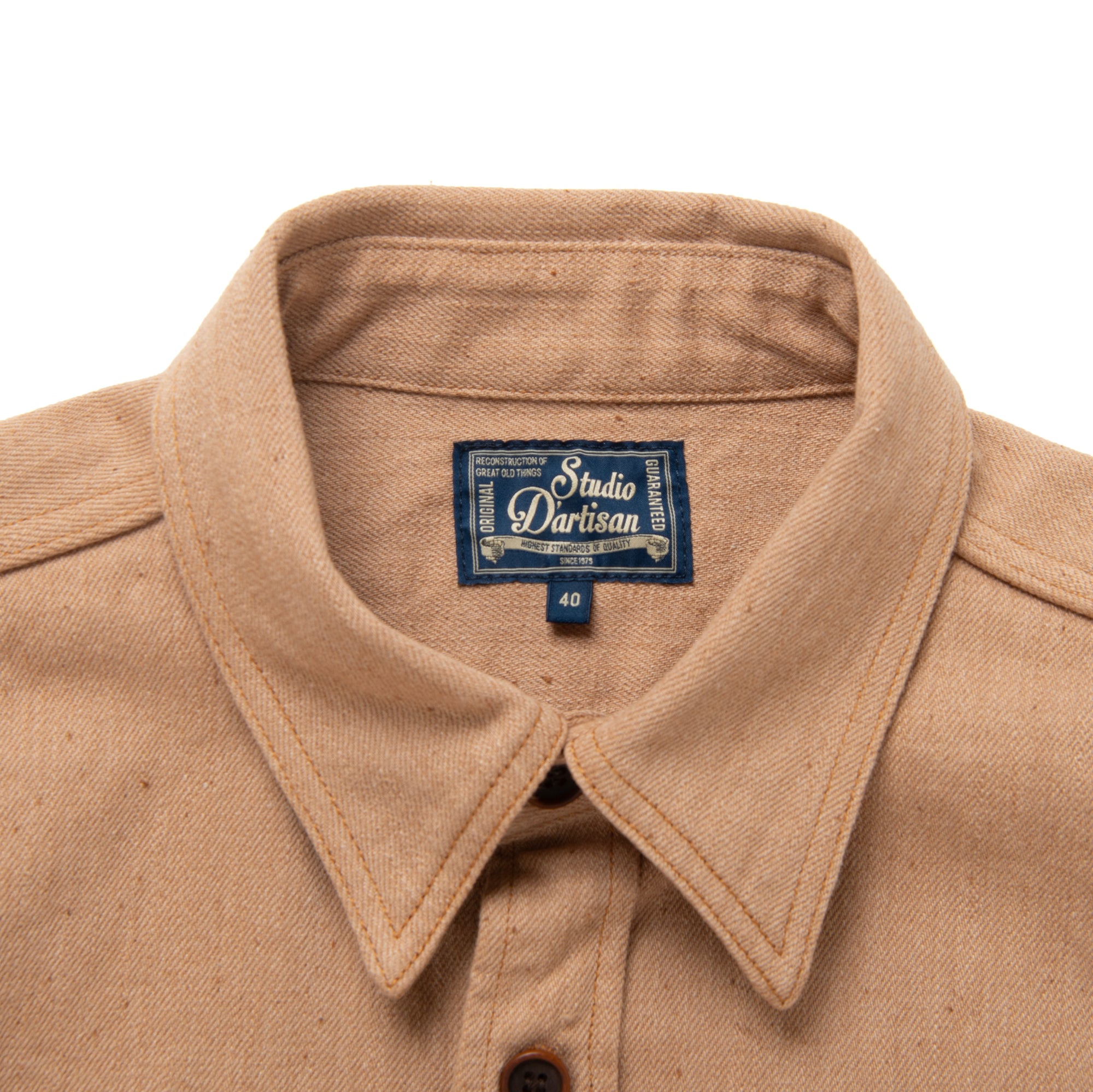 Studio D'Artisan "Fox Cotton" Work Shirt - Okayama Denim