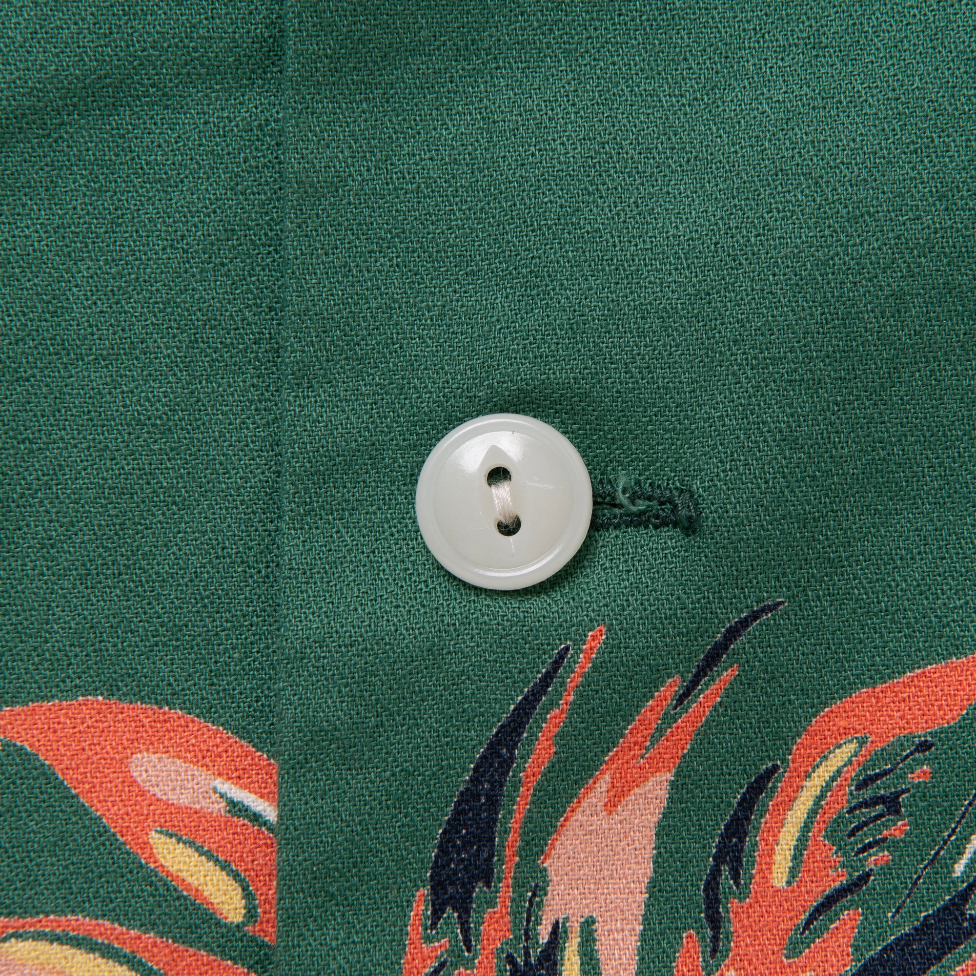 Studio D'Artisan "Palm Climber" Original Aloha Shirt (Green) - Okayama Denim