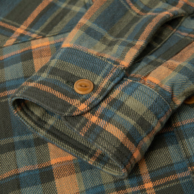 Studio D'Artisan No. 10 Heavyweight Check Flannel Shirt (Green)