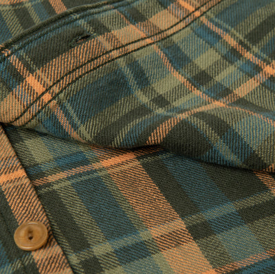 Studio D'Artisan No. 10 Heavyweight Check Flannel Shirt (Green)