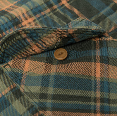 Studio D'Artisan No. 10 Heavyweight Check Flannel Shirt (Green)