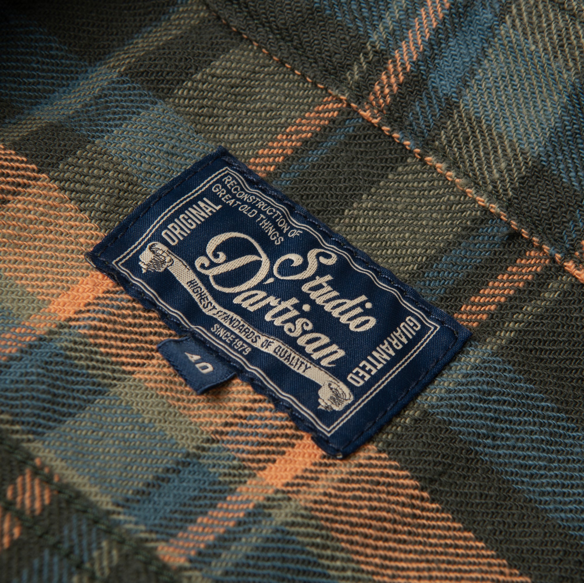 Studio D'Artisan No. 10 Heavyweight Check Flannel Shirt (Green)