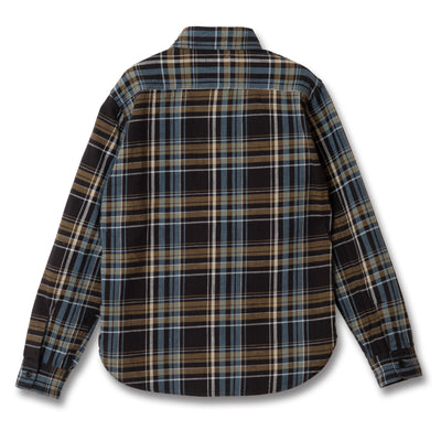 Studio D'Artisan No. 10 Heavyweight Check Flannel Shirt (Brown)
