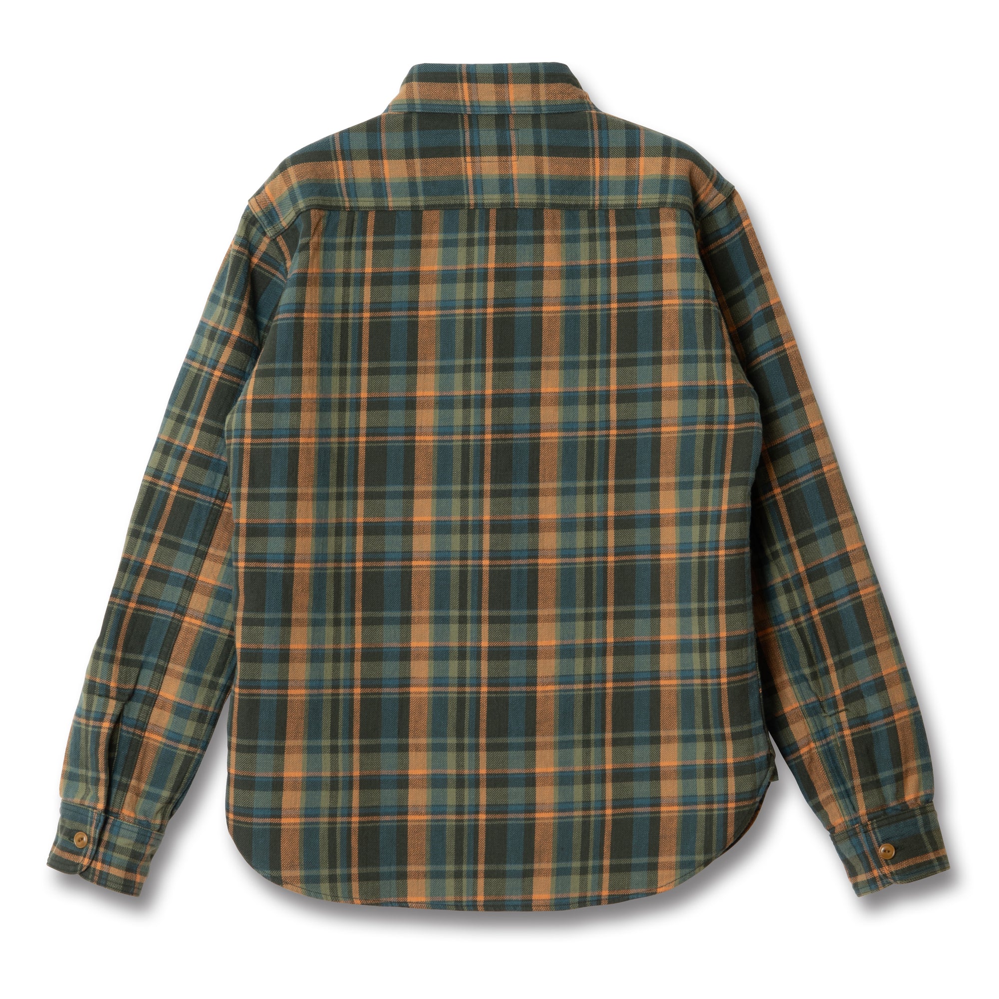 Studio D'Artisan No. 10 Heavyweight Check Flannel Shirt (Green)