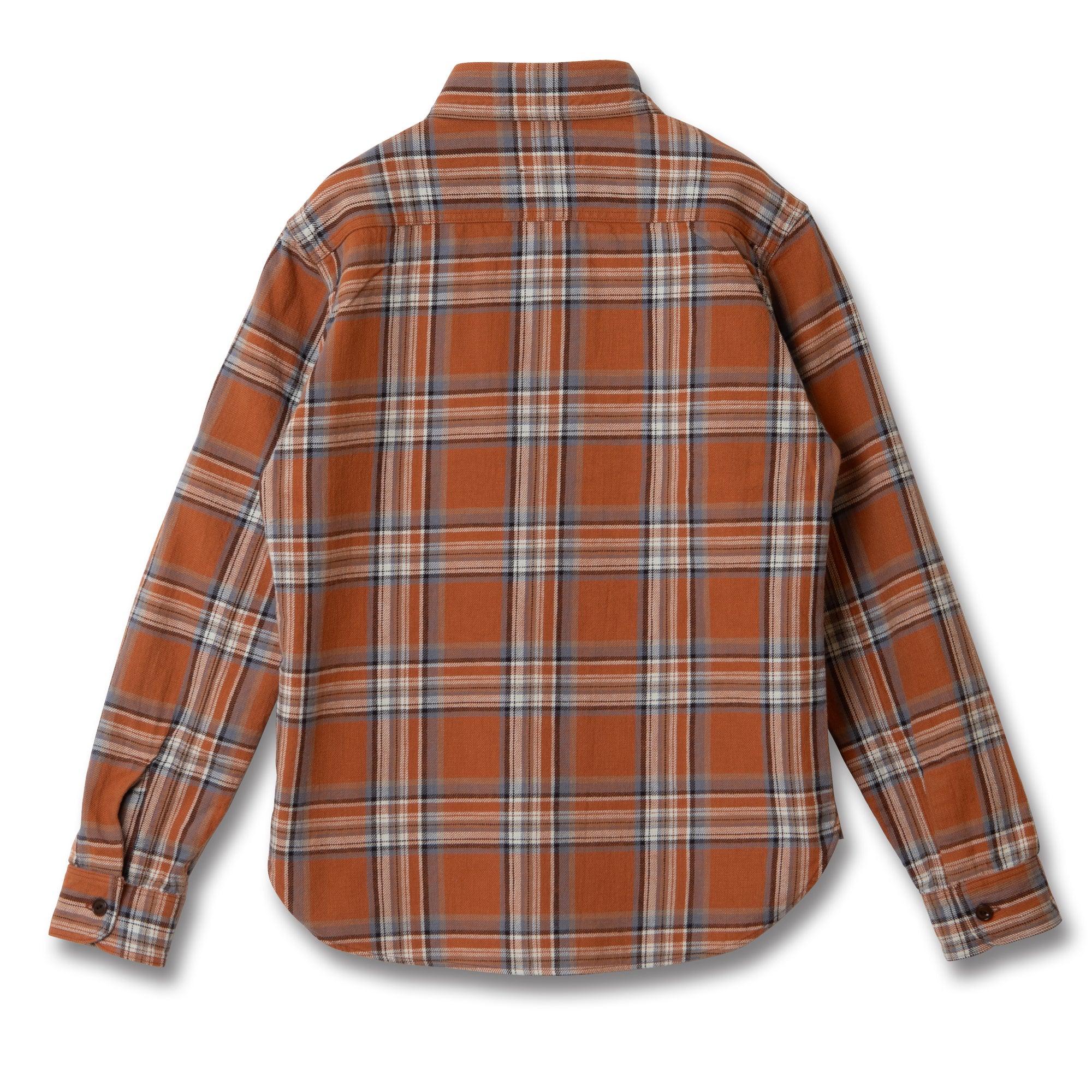 Studio D'Artisan No. 10 Heavyweight Check Flannel Shirt (Orange)