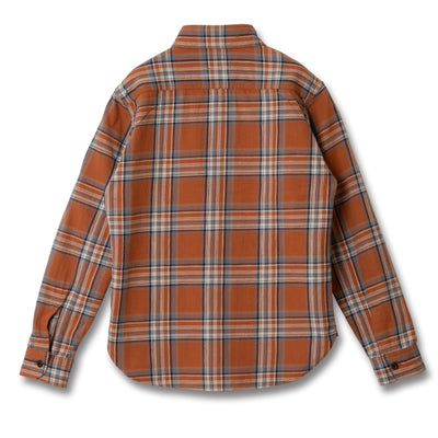 Studio D'Artisan No. 10 Heavyweight Check Flannel Shirt (Orange)