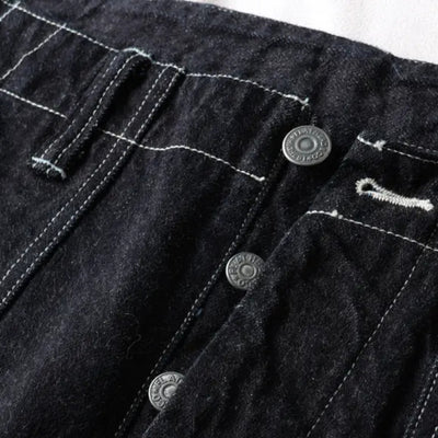 The Flat Head 12oz. Denim Baker Shorts - Okayama Denim