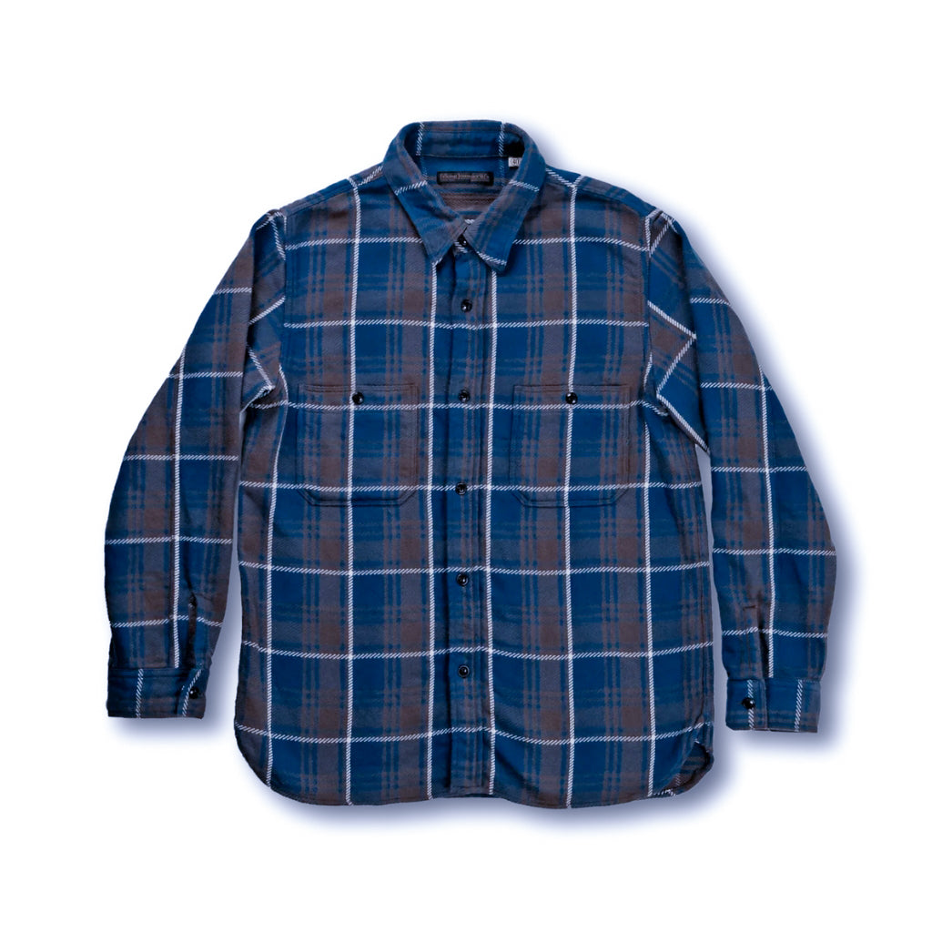 Fullcount Check Flannel Work Shirt (Blue)